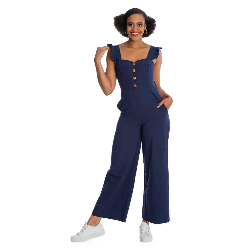 Banned - CUTE Combishort - Bleu foncé